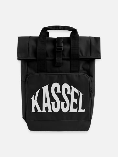 Kassel - Rolltop Rucksack mit zwei Griffen - Schwarz