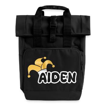 Carnival Aiden - Roll Top Backpack with Two Handles - black - Front