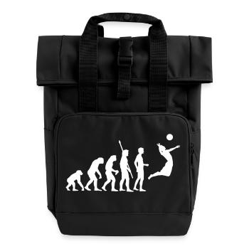 evolution_volleyball - Rolltop Rucksack mit zwei Griffen - Schwarz - Vorne