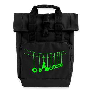 Hochseilgarten - Rolltop Rucksack mit zwei Griffen - Schwarz - Vorne
