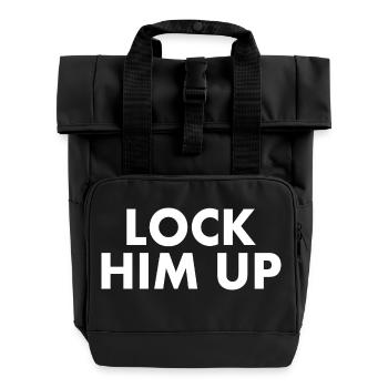 Lock him up - Roll Top Backpack with Two Handles - black - Front