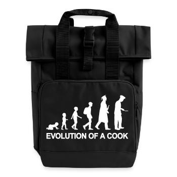 Development of a chef - Roll Top Backpack with Two Handles - black - Front