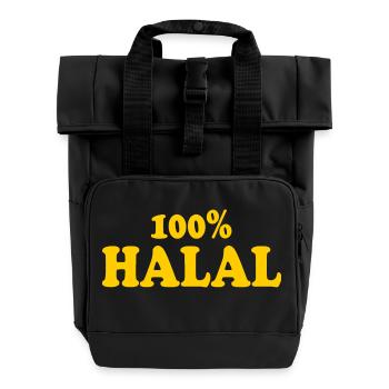 Halal - Rolltop Rucksack mit zwei Griffen - Schwarz - Vorne