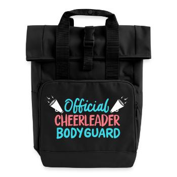 Official Cheerleader Bodyguard - Roll Top Backpack with Two Handles - black - Front