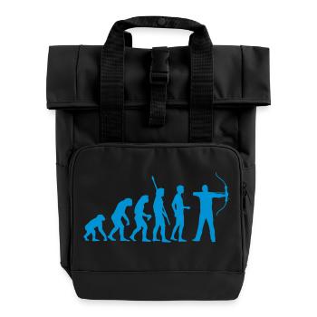 evolution_bogenschiessen - Rolltop Rucksack mit zwei Griffen - Schwarz - Vorne