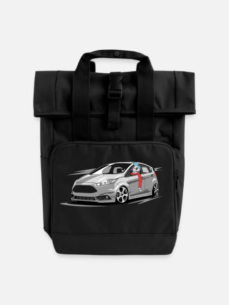 Fiesta 7 ST MK7 Skulldriver - Rolltop Rucksack mit zwei Griffen - Schwarz