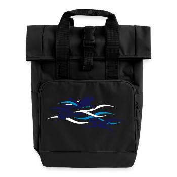 taucher - diver - Sac à dos Roll Top à deux anses - noir - Devant