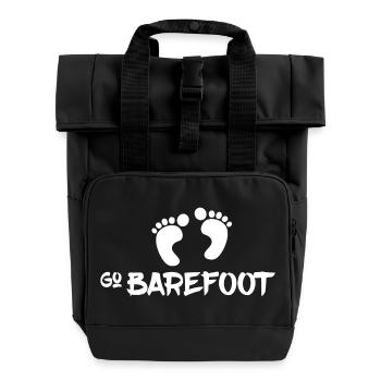 Go Barefoot - Courir pieds nus - Sac à dos Roll Top à deux anses - noir - Devant