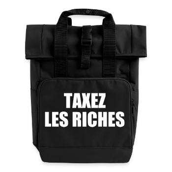 taxez les riches - Sac à dos Roll Top à deux anses - noir - Devant