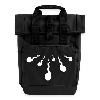 Sperma - Rolltop Rucksack mit zwei Griffen - Schwarz - Vorne