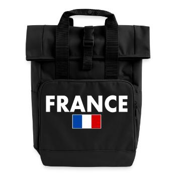 France - Roll Top Backpack with Two Handles - black - Front