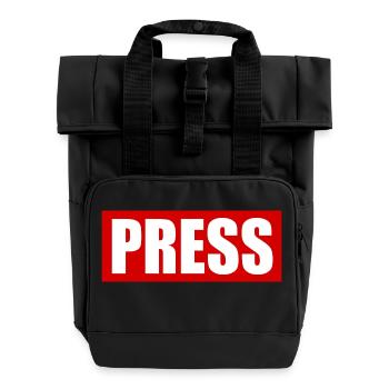 Press - Sac à dos Roll Top à deux anses - noir - Devant
