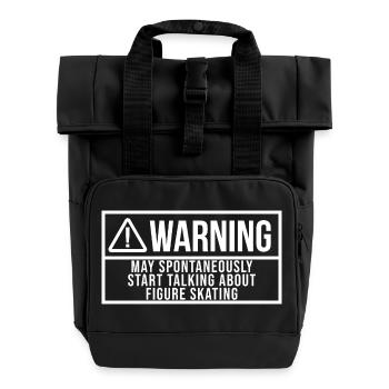 Eiskunstläufer - Rolltop Rucksack mit zwei Griffen - Schwarz - Vorne