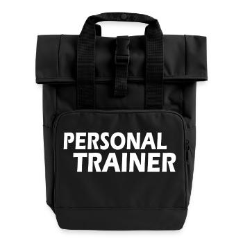 Personal trainer - Roll Top Backpack with Two Handles - black - Front