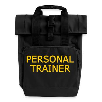 Personal trainer - Roll Top Backpack with Two Handles - black - Front