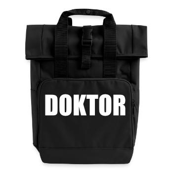 Doktor - Rolltop Rucksack mit zwei Griffen - Schwarz - Vorne
