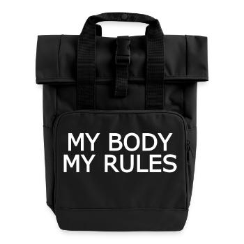 My body my rules - Sac à dos Roll Top à deux anses - noir - Devant