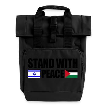 Stand with for Peace israel free palestine - Sac à dos Roll Top à deux anses - noir - Devant
