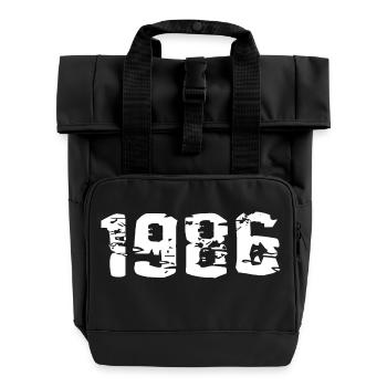 Year of birth 1986 - Roll Top Backpack with Two Handles - black - Front