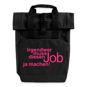 faire emploi - Sac à dos Roll Top à deux anses - noir - Devant