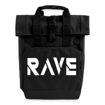 rave - Roll Top Backpack with Two Handles - black - Front