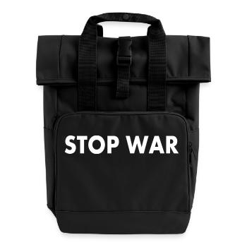 Stop war - Sac à dos Roll Top à deux anses - noir - Devant