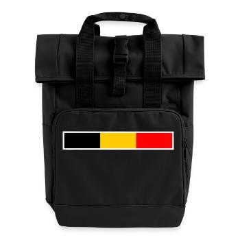 Belgium - Roll Top Backpack with Two Handles - black - Front
