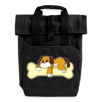 Os de chien - Sac à dos Roll Top à deux anses - noir - Devant
