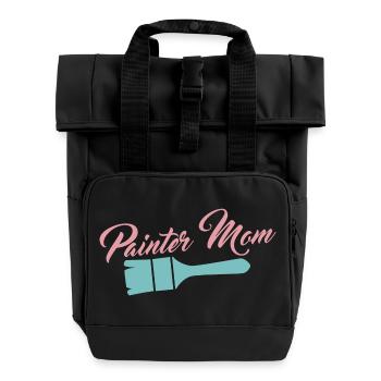 Painter Varnisher - Roll Top Backpack with Two Handles - black - Front