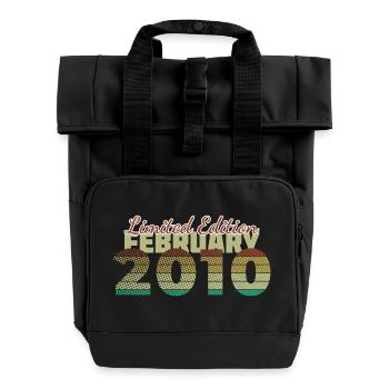 16th Birthday Limited Edition (SCR) 02/2010 - Roll Top Backpack with Two Handles - black - Front