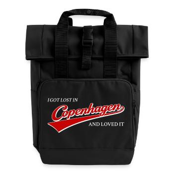 Je me suis perdu à Copenhague et j’ai adoré ça - Sac à dos Roll Top à deux anses - noir - Devant
