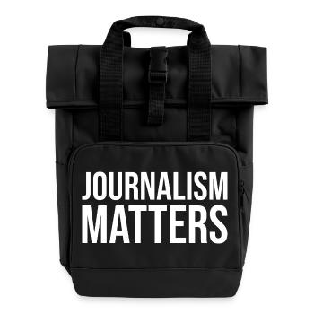 Journalism Matters - Roll Top Backpack with Two Handles - black - Front