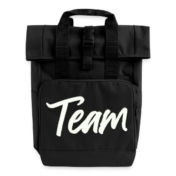 Team - Roll Top Backpack with Two Handles - black - Front