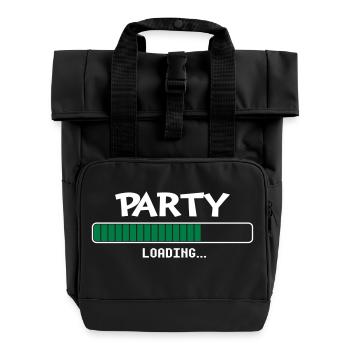 Party loading loading bar - Roll Top Backpack with Two Handles - black - Front