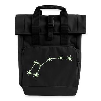 Sternbild Kleiner Bär / Wagen Konstellation - Rolltop Rucksack mit zwei Griffen - Schwarz - Vorne