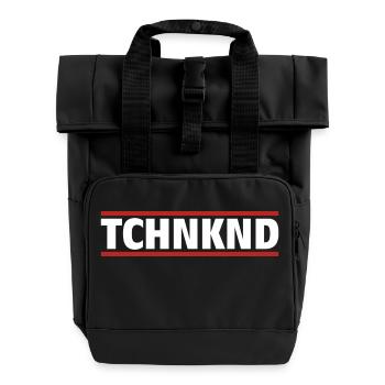 technknd - Technokind - Roll Top Backpack with Two Handles - black - Front