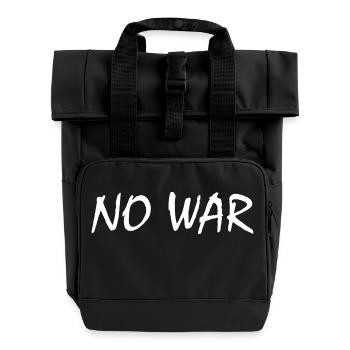 No war - Rolltop Rucksack mit zwei Griffen - Schwarz - Vorne