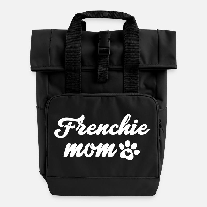 Frenchie Maman - Sac à dos Roll Top à deux anses - noir