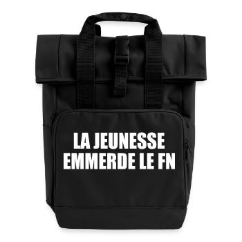 la jeunesse emmerde front national - Sac à dos Roll Top à deux anses - noir - Devant