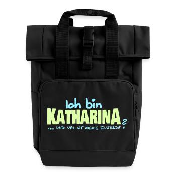 Katharina Katharina - Roll Top Backpack with Two Handles - black - Front