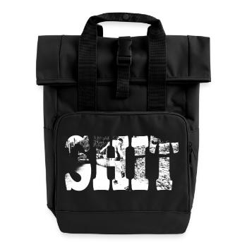 Shit - Rolltop Rucksack mit zwei Griffen - Schwarz - Vorne