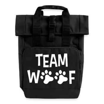 Hund Hunde - Rolltop Rucksack mit zwei Griffen - Schwarz - Vorne
