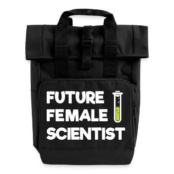 Zukünftige Wissenschaftlerin - Rolltop Rucksack mit zwei Griffen - Schwarz - Vorne