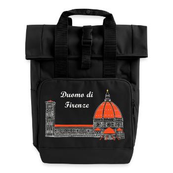 Dom von Florenz in Italien - Rolltop Rucksack mit zwei Griffen - Schwarz - Vorne