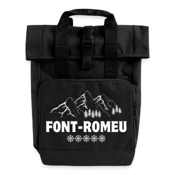 station de ski, domaine skiable, Font-Romeu - Sac à dos Roll Top à deux anses - noir - Devant