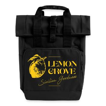 Illustration de citronnier sicilien - Sac à dos Roll Top à deux anses - noir - Devant