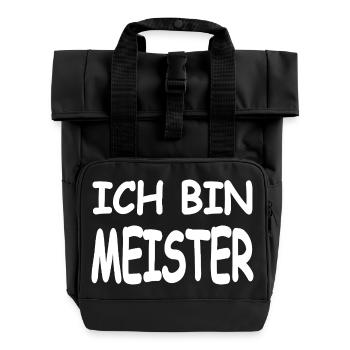 Master - Roll Top Backpack with Two Handles - black - Front