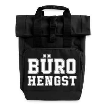 Office Hengst - Roll Top Backpack with Two Handles - black - Front