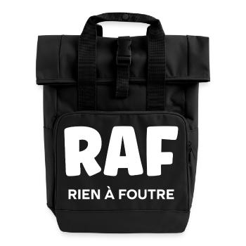 rien à foutre - Sac à dos Roll Top à deux anses - noir - Devant
