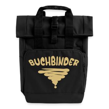 Style Bookbinder - Roll Top Backpack with Two Handles - black - Front